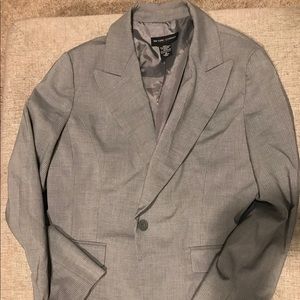 NY & Co Lined Gray Pinstripe Blazer